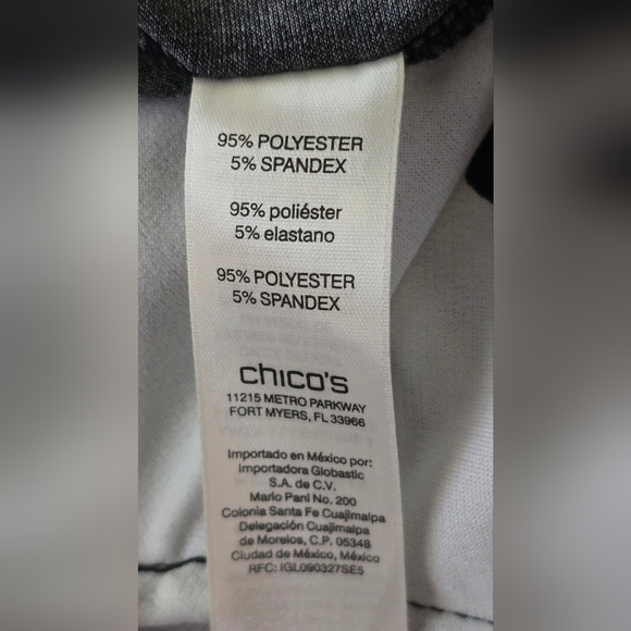 Chico's Knit Kit White Black Butterfly Floral Long Sleeve Top Sz 3 or L Gothic - Picture 11 of 14